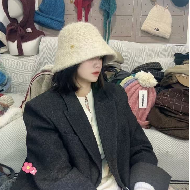 秋冬日杂感高级毛呢渔夫帽素颜遮脸显脸小百搭气质保暖