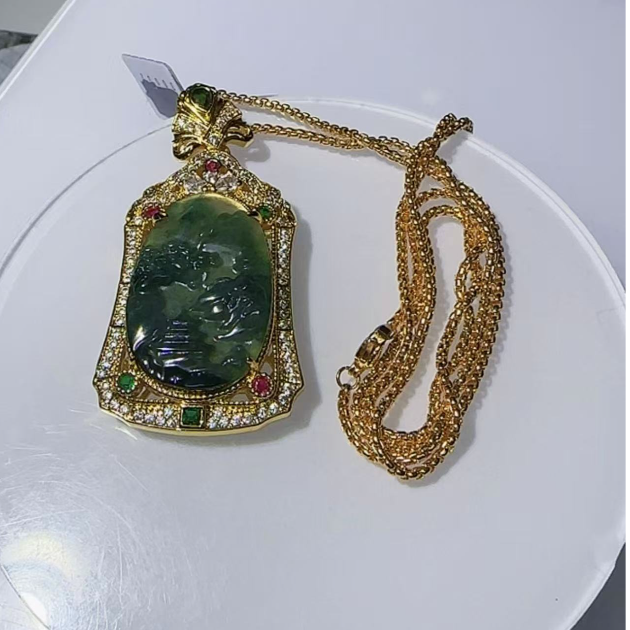 翡翠A货精品山水牌GS-30032