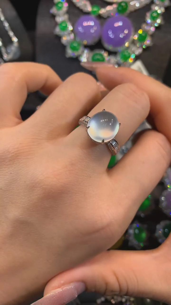 【闪购商品】翡翠戒指18K金镶嵌戒指