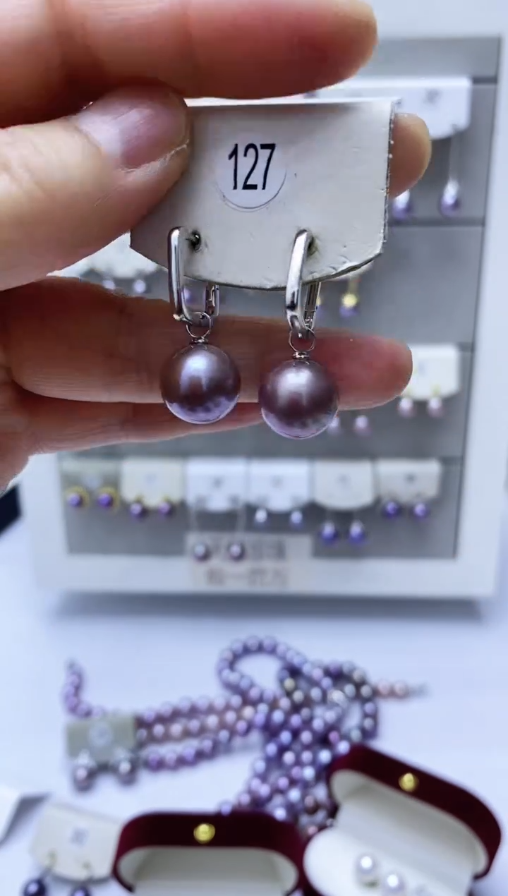 【闪购商品】淡水珍珠耳饰银S925镶嵌127