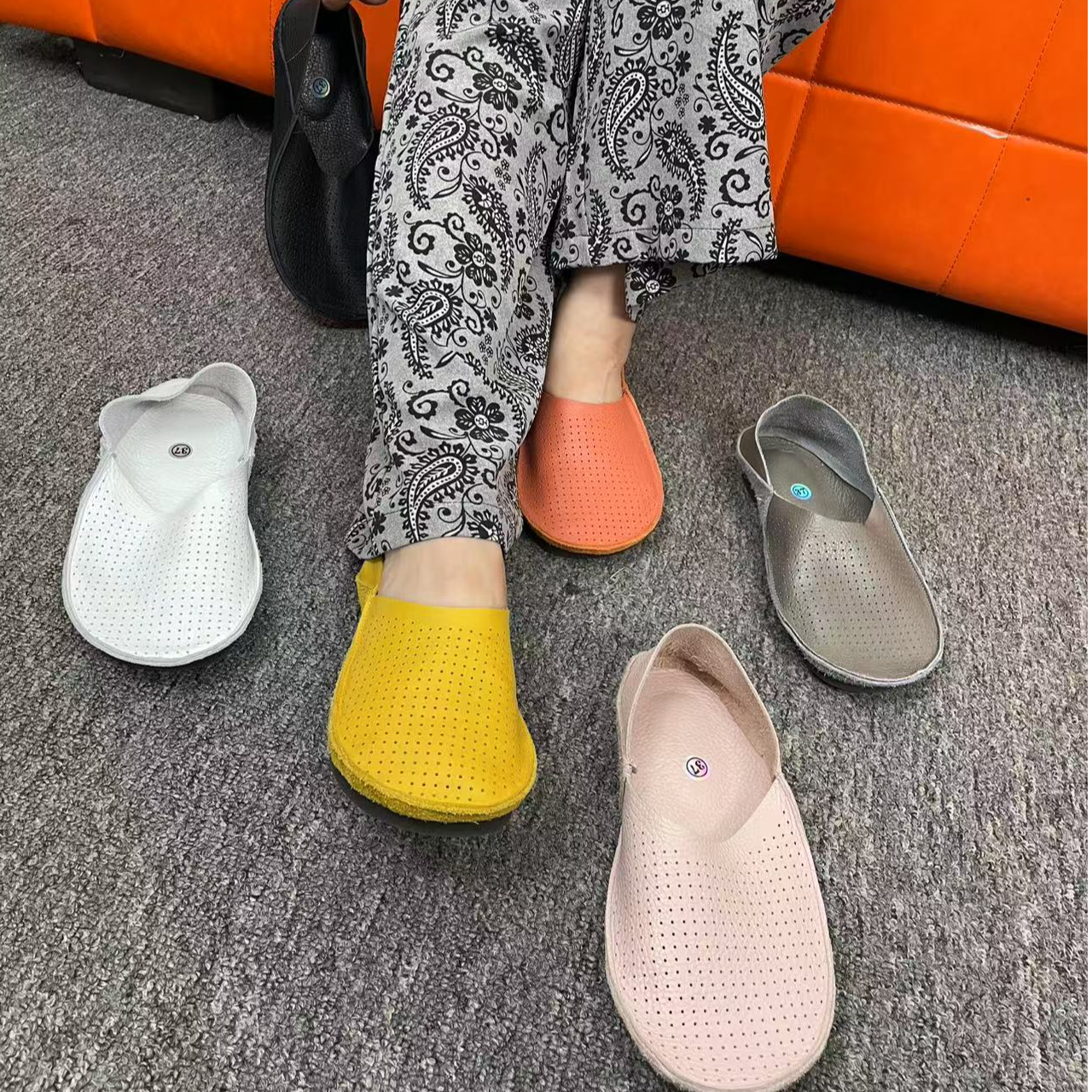 懒人鞋平跟一脚蹬中口休闲单鞋休闲鞋平底新复古风