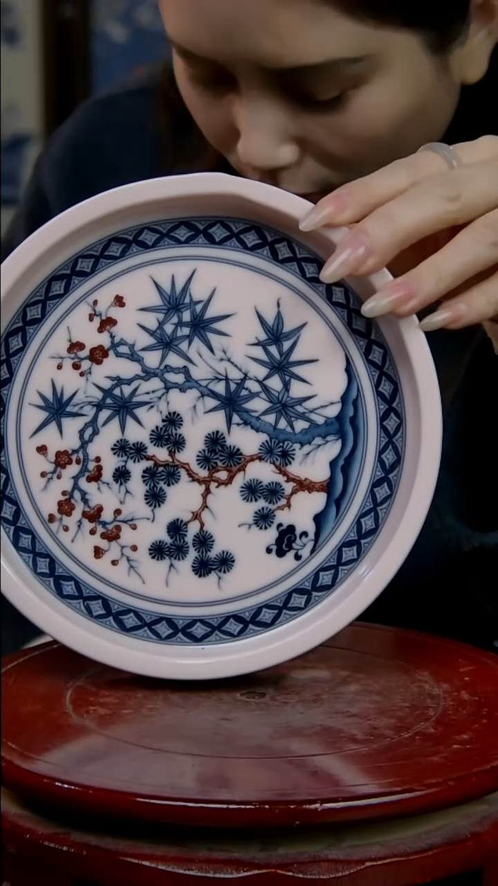 摆件陶稀土岁寒三友壶承