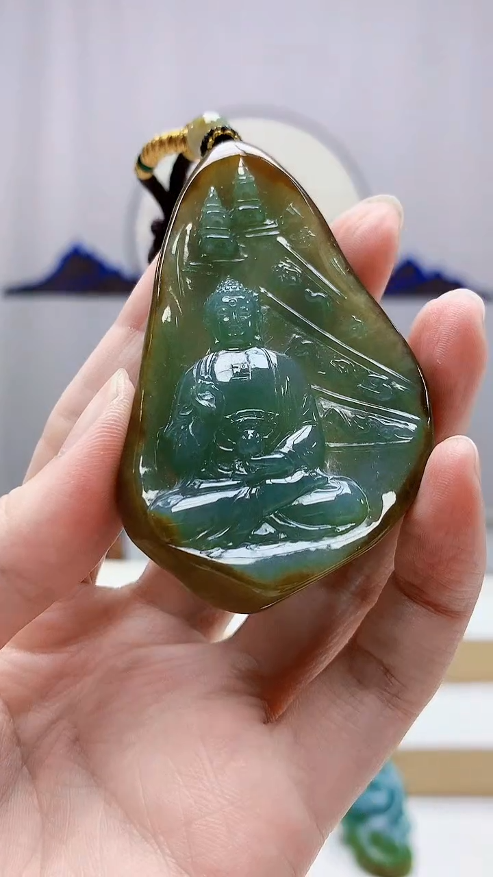 未镶嵌定制翡翠4898zm-毛货挂件119