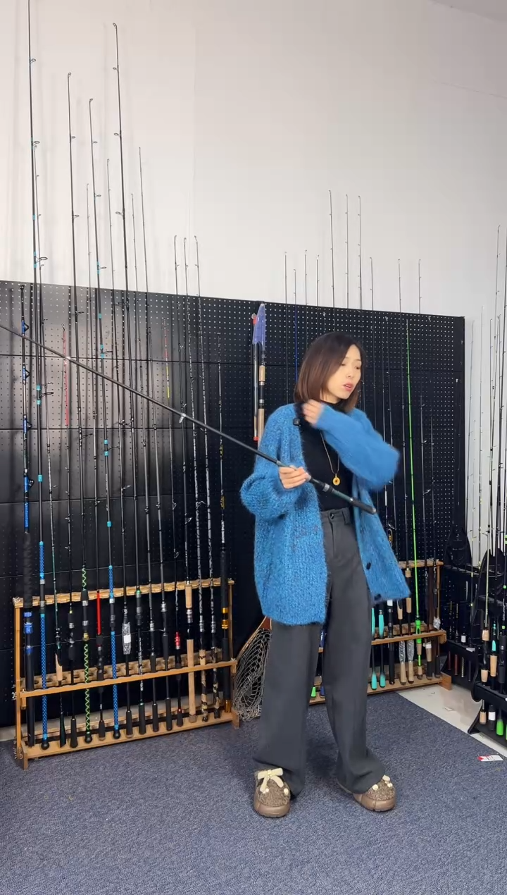 2.4m碳素伶俐虫2.4米直柄（瑕疵尾货竿，没有售后，介意勿拍）