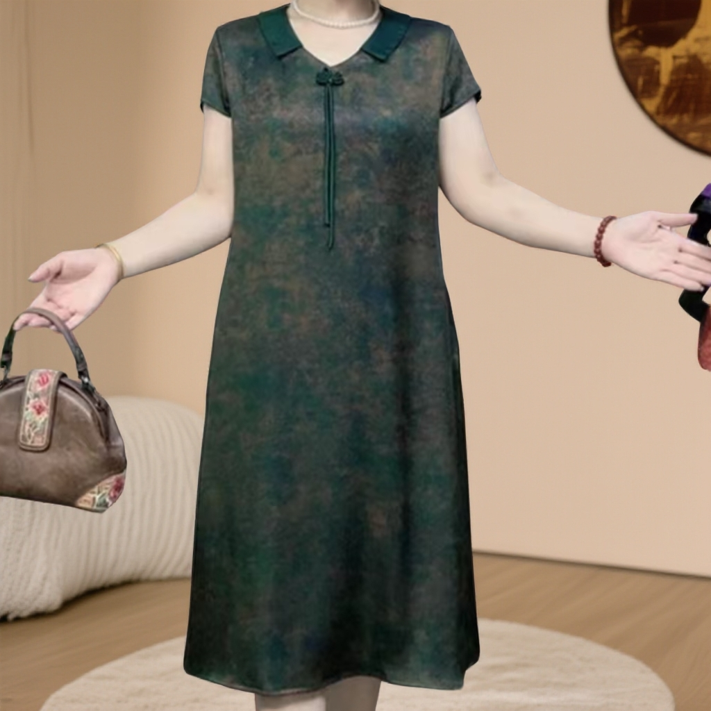 955【子墨】高端订制连衣裙 休闲女士夏季复古宽松