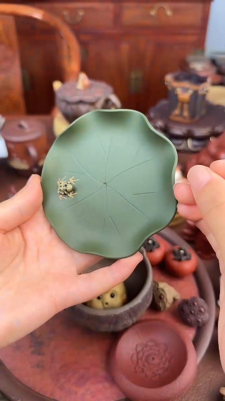 紫砂茶宠紫砂荷叶