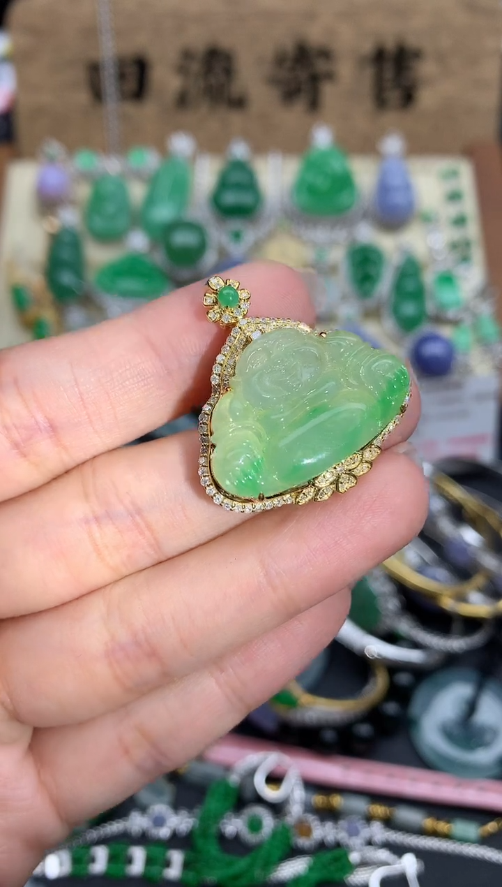 【闪购商品】翡翠颈饰18K金镶嵌582-中国好珍宝