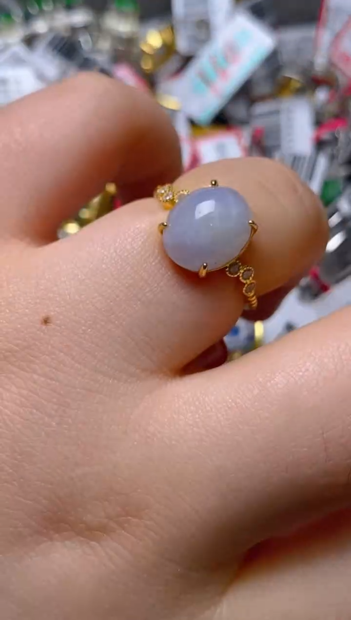 银S925镶嵌戒指翡翠百内无证书