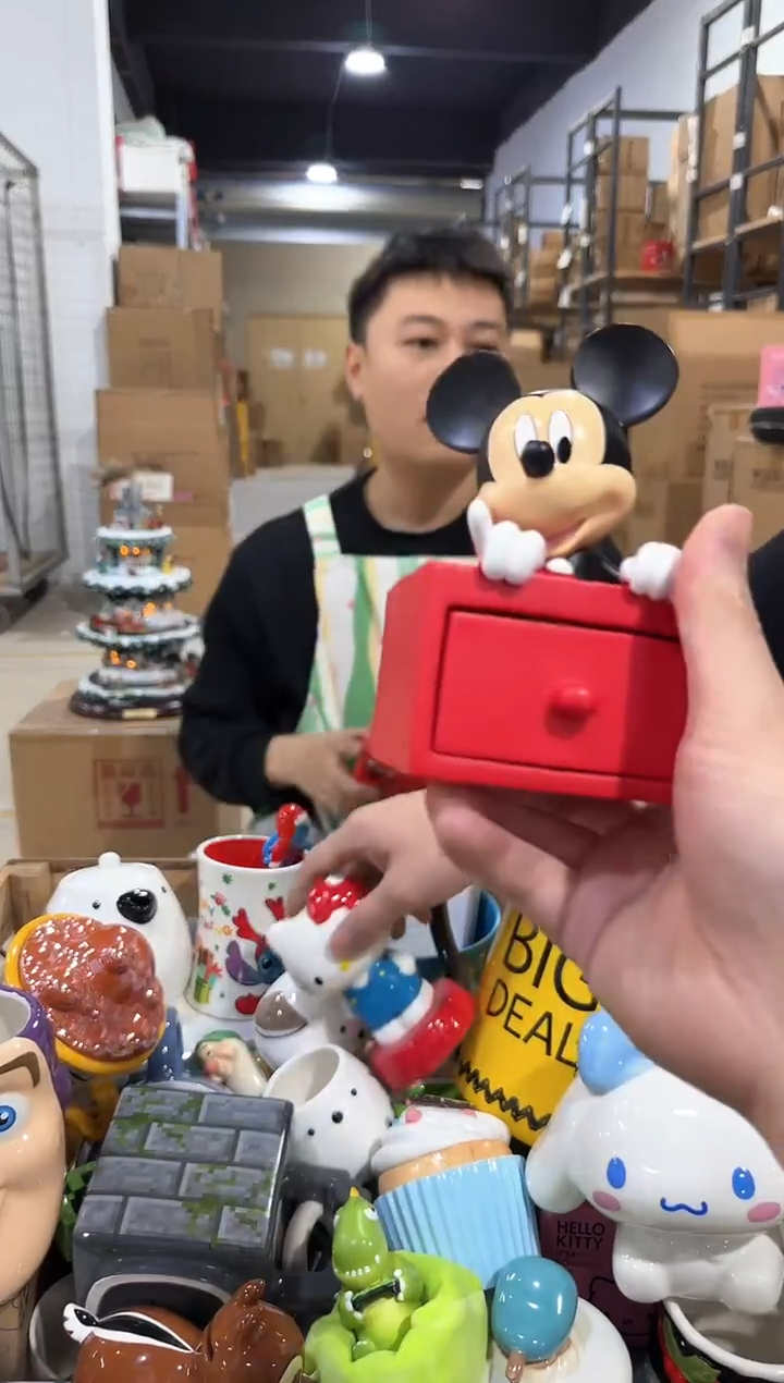 瓷片米奇抽屉首饰盒