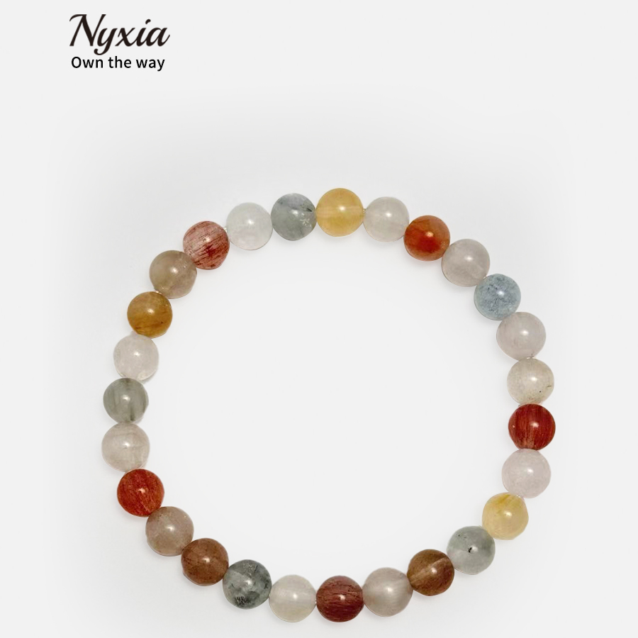 【绒色暮光·Fluff Hue Dusk Glow】兔毛水晶手串（多样性发货一条）