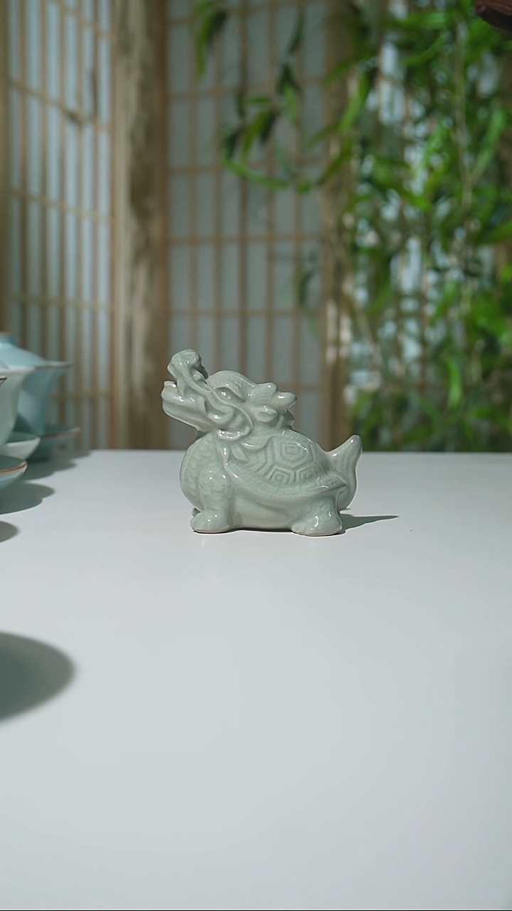 其他A豆绿釉龙龟茶宠原矿釉10160号二级品
