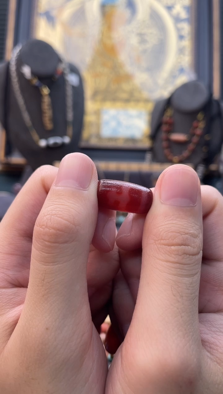 未镶嵌颈饰玛瑙/玉髓美泓红肉宝瓶锁骨链