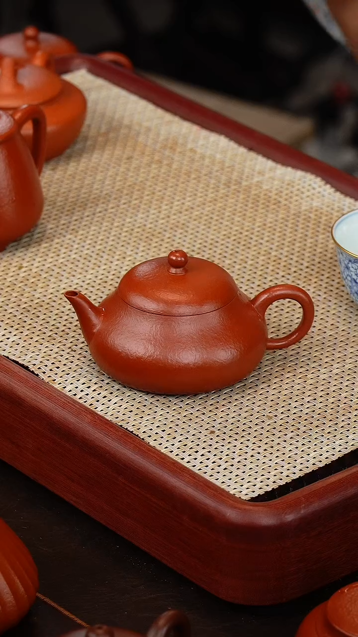 茶壶紫砂大红袍矮梨145cc
