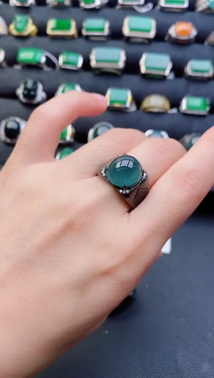 【闪购商品】翡翠戒指银S925镶嵌11111111111