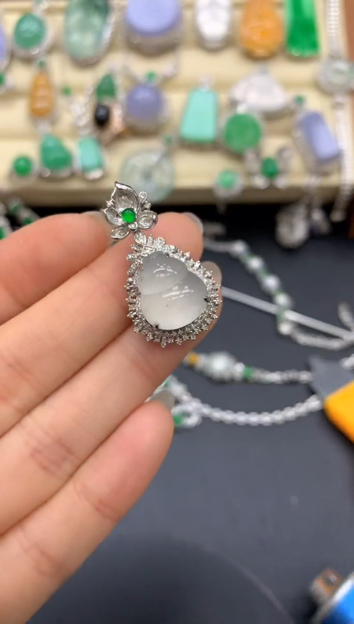 【闪购商品】翡翠颈饰18K金镶嵌497-中国好珍宝