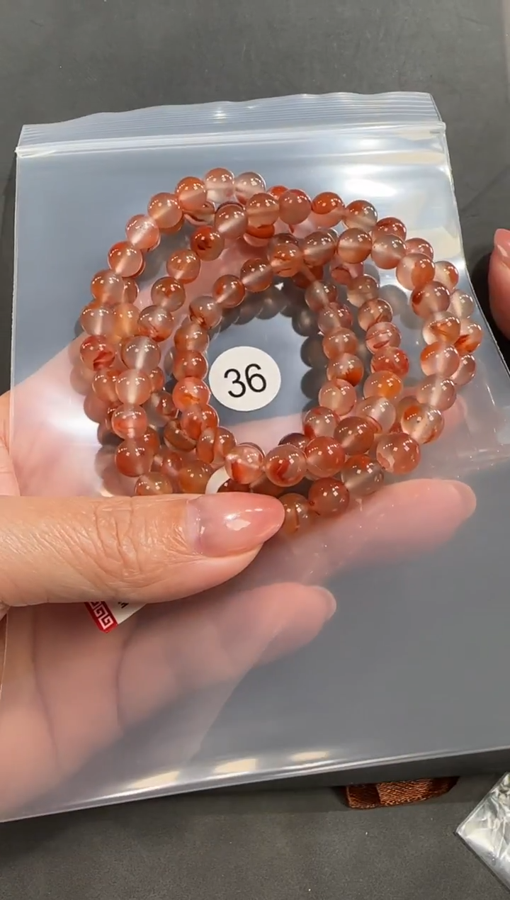 未镶嵌手链南红玛瑙原矿无优化无胶裂金底冰飘单圈7+