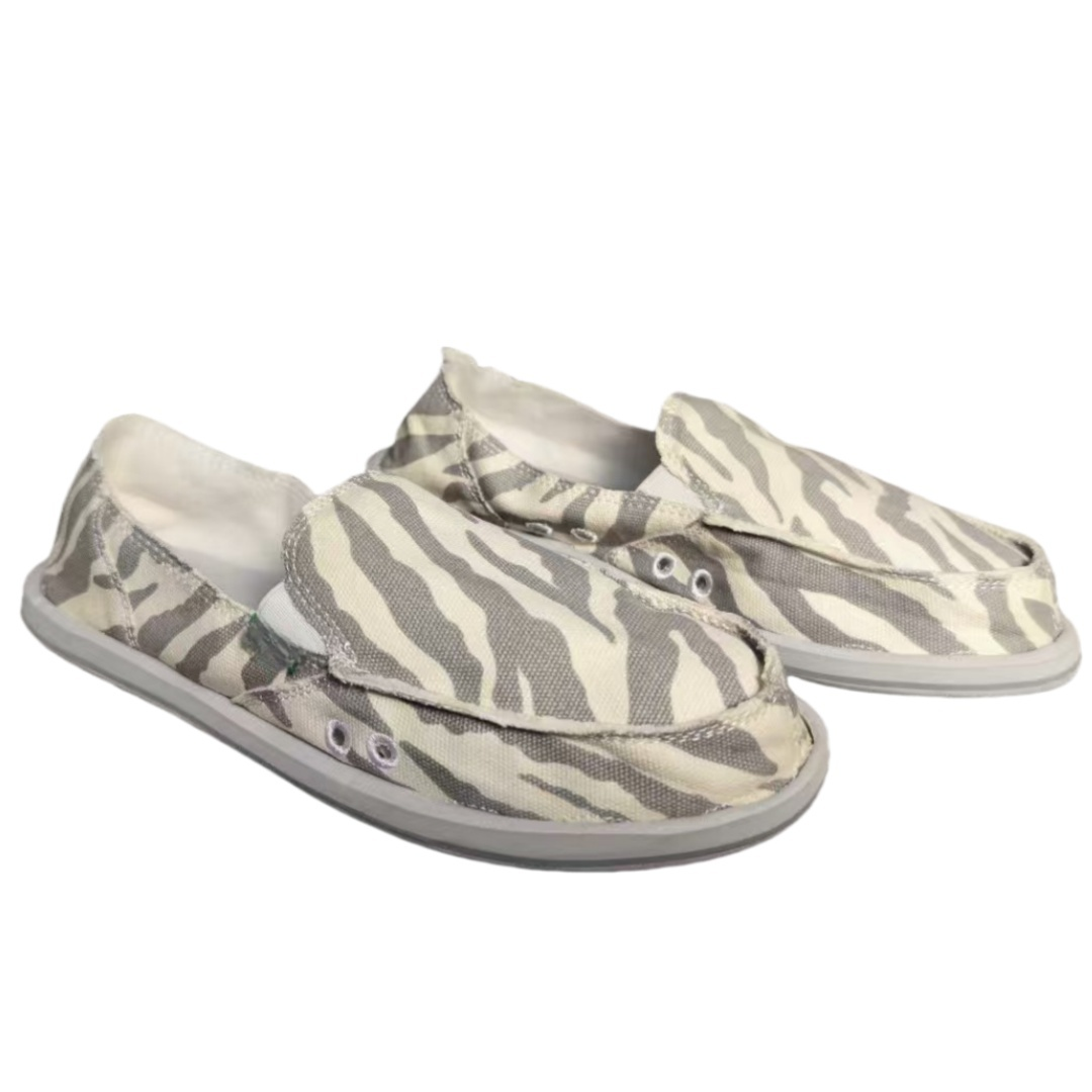 微瑕乐福鞋笑脸鞋平底无落差健康行走布鞋透气防滑一体成型39码