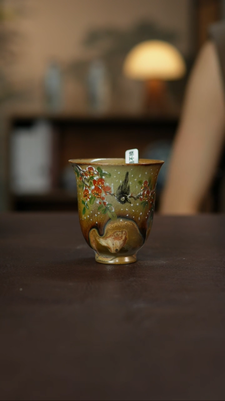 杯景德柴烧手作微瑕