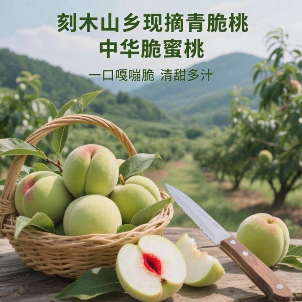 【常德临澧中华脆蜜桃】【中果】刻木山原产地现摘现发嘎嘣脆