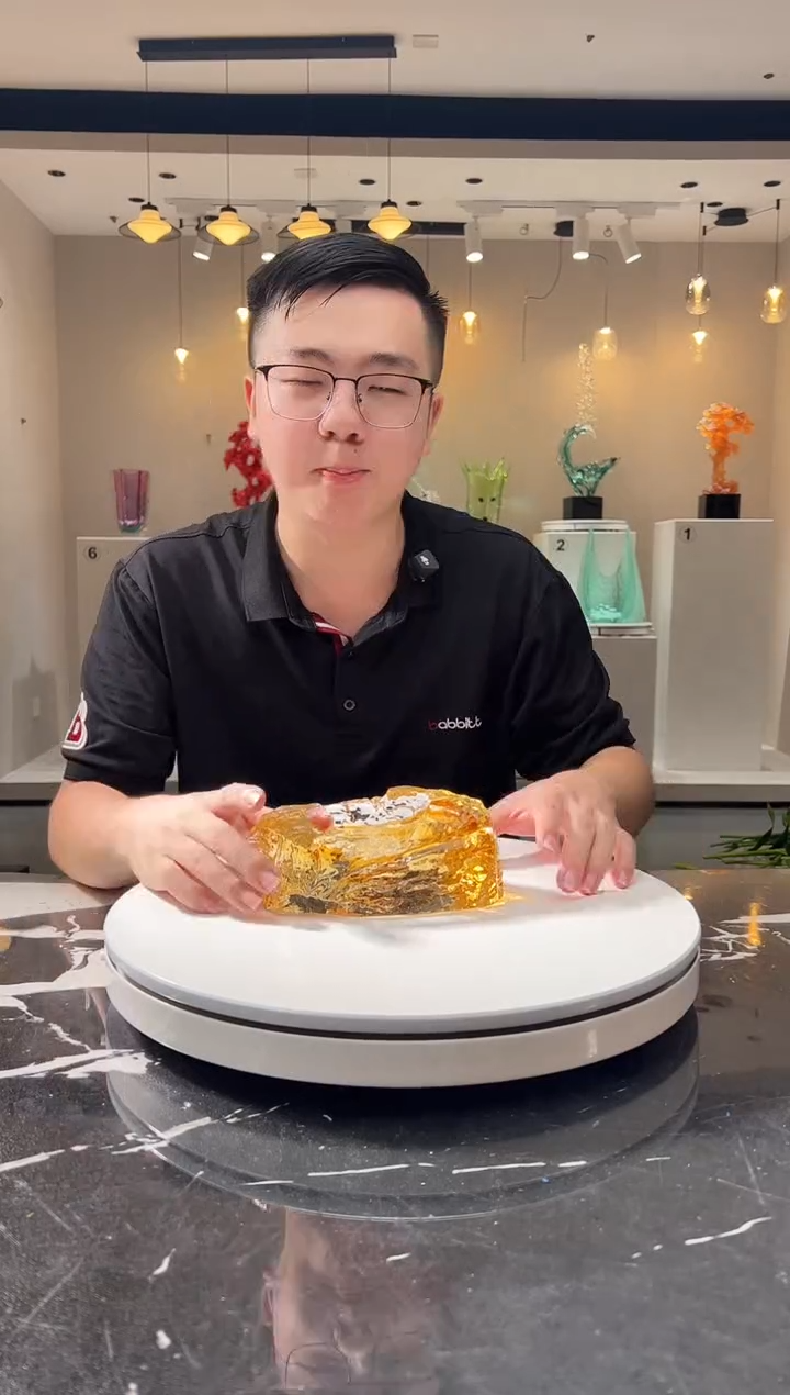 摆件巴比特美学 岩石烟灰缸