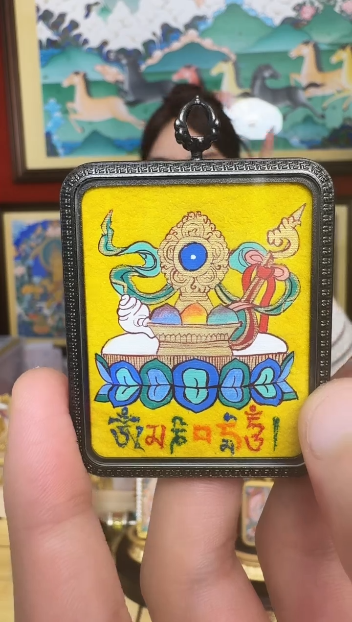 吊坠聚老师-热贡纯手绘周毛