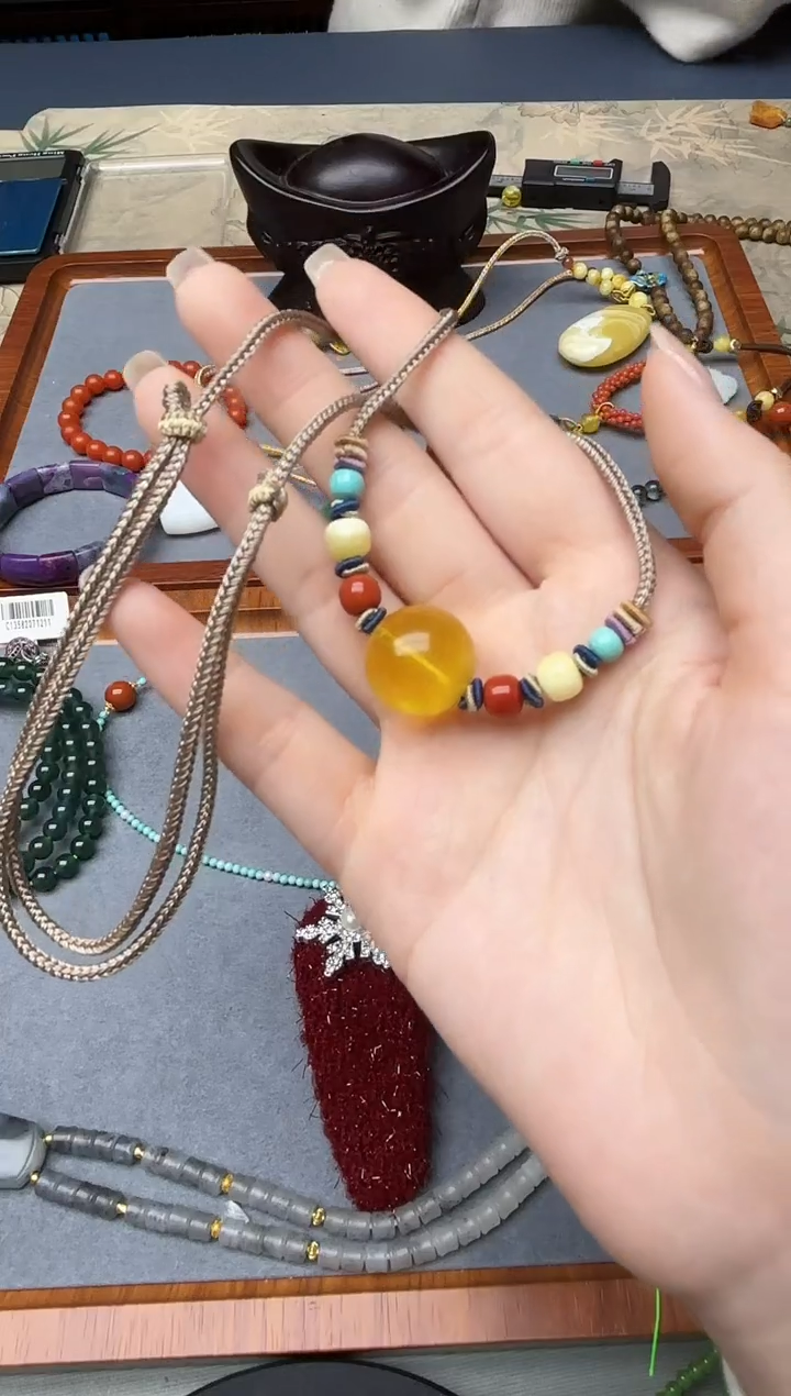 蜜蜡颈饰未镶嵌蜜蜡单珠吊坠GW