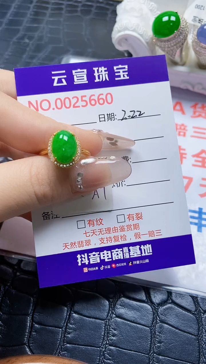 【闪购商品】翡翠戒指银S925镶嵌/5660