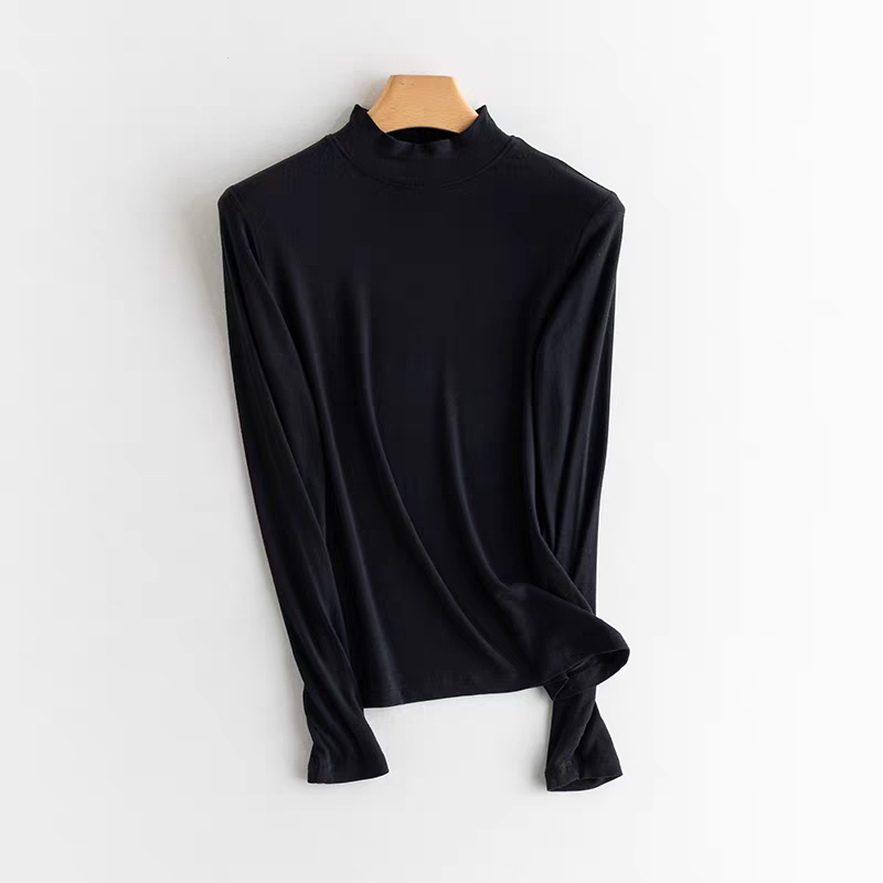 女半高领针织常规高领精纺羊绒衫自发热打底衫W8026