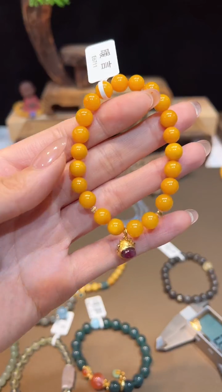 手饰琥珀未镶嵌手饰@@E6711