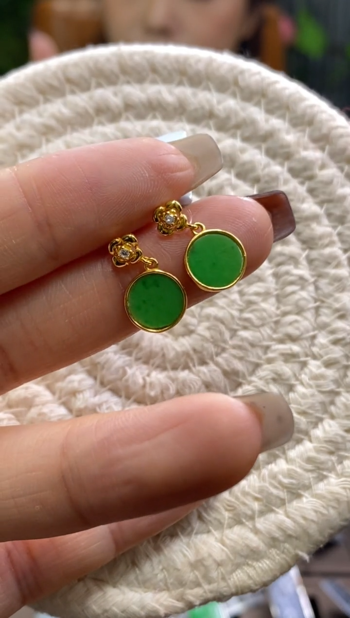 颈饰银S925镶嵌翡翠净货15231