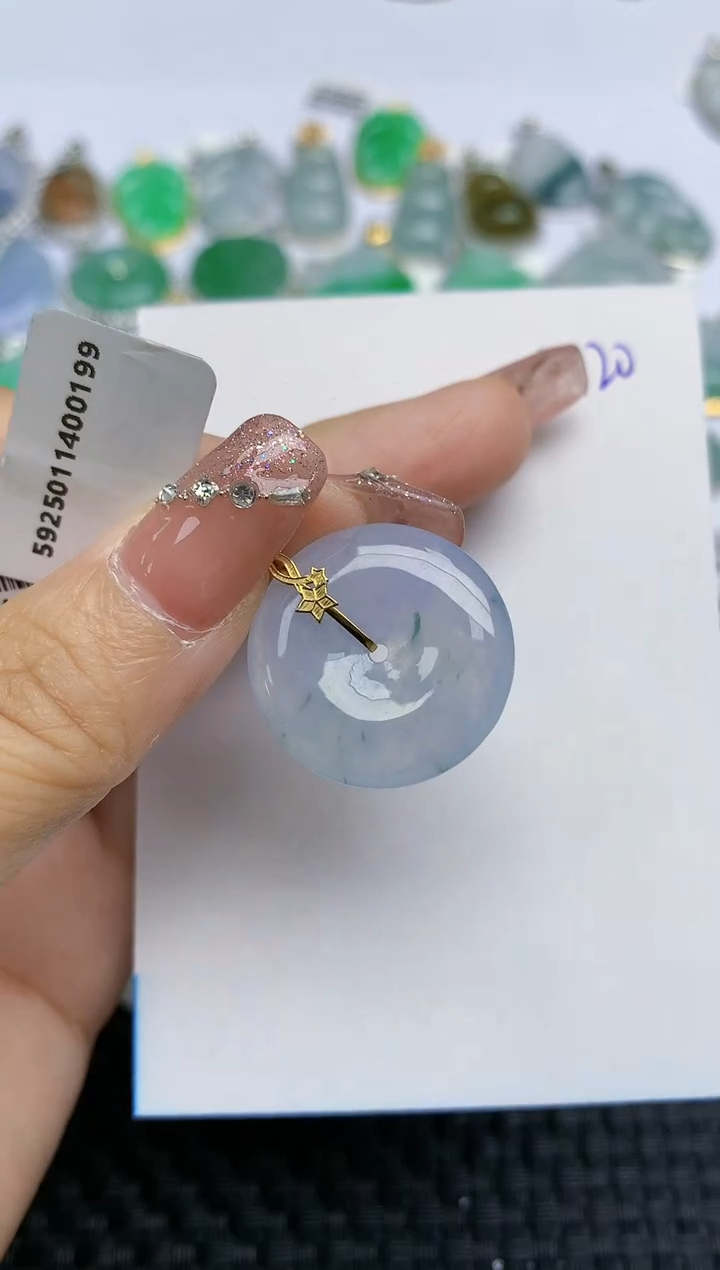 【闪购商品】翡翠颈饰18K金镶嵌天然A货翡翠 120