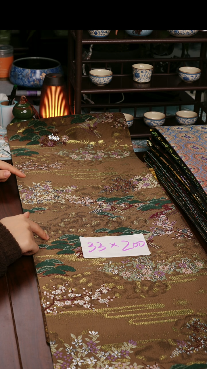 【西阵织世外桃源单面】中国风干泡织锦茶席33*200
