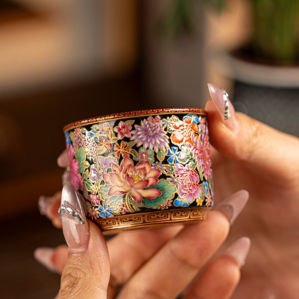 【瓷见如故】宝蕴阁万花直口杯 byg66