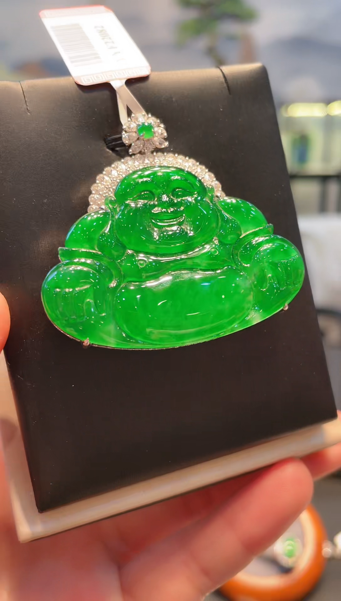 【闪购商品】翡翠颈饰18K金镶嵌A98天然A货翡翠