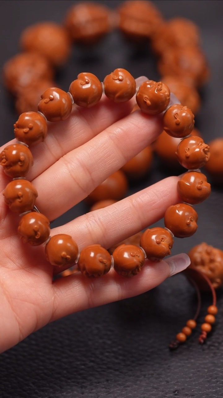 手串橄榄核1.3+/铁核光面人生百态