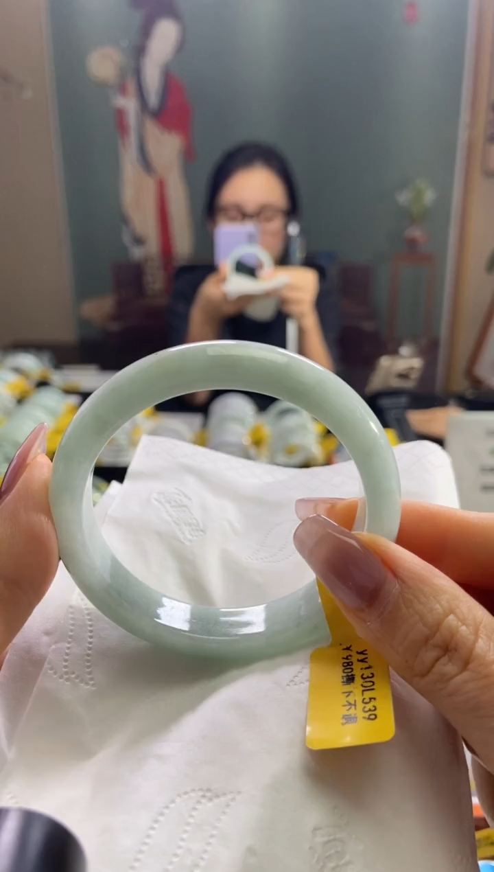 未镶嵌手镯翡翠53.9圈口t