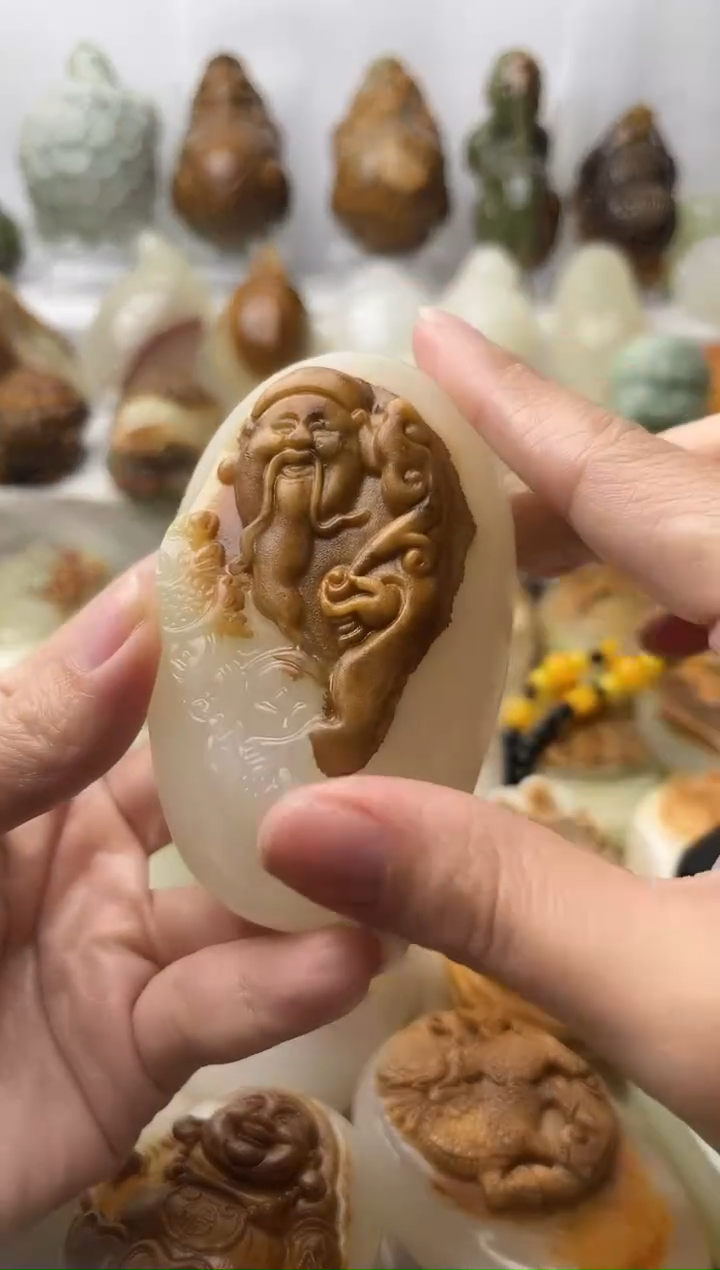 石材古青石棉纹正常不退换财神