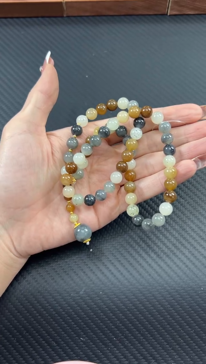 【闪购商品】和田玉毛衣链未镶嵌若羌微色差卡8毛衣链