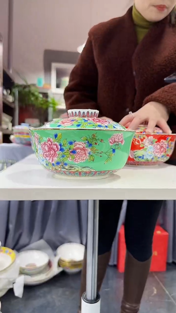 【闪购商品】瓷片7.5英寸【盖碗】1个景德镇陶瓷