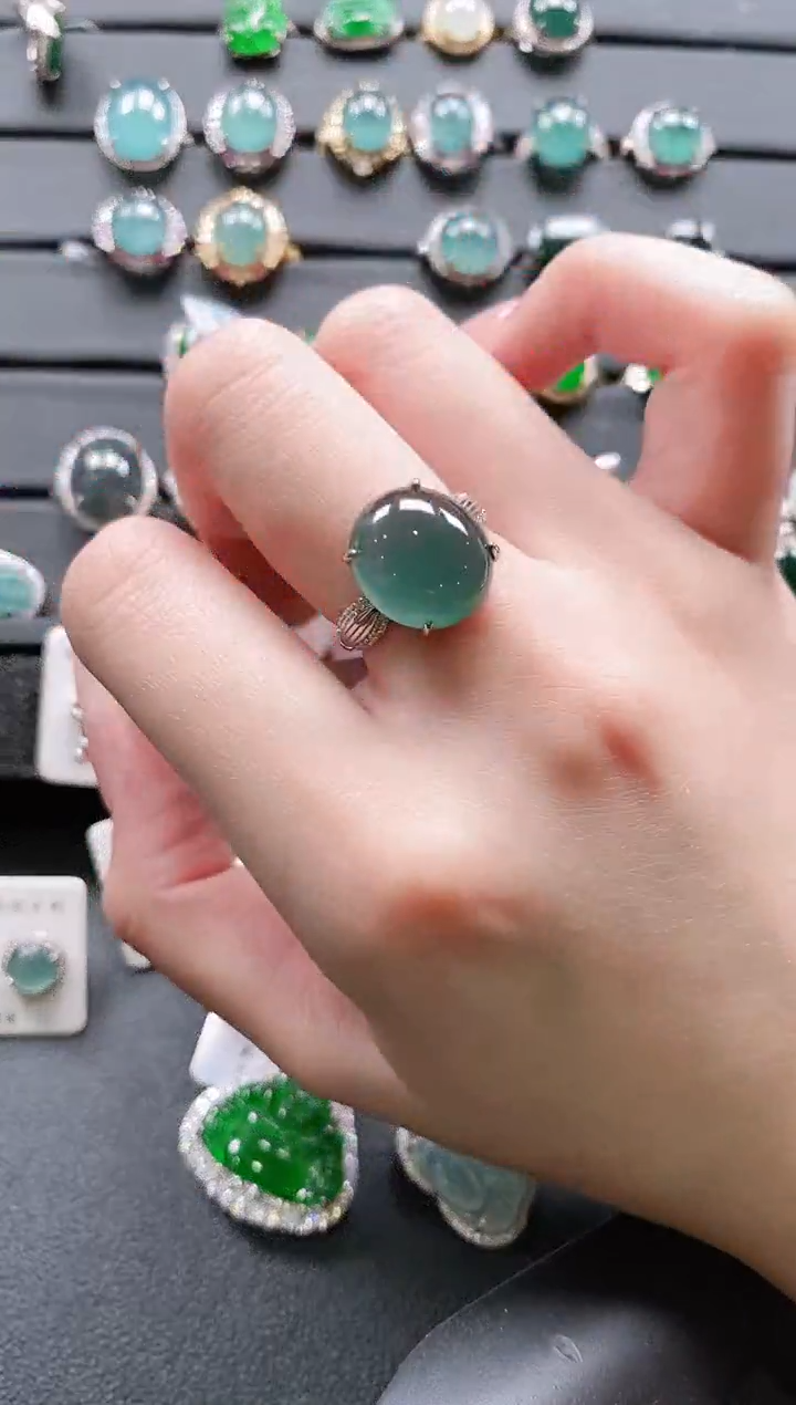 【闪购商品】翡翠戒指银S925镶嵌11111111