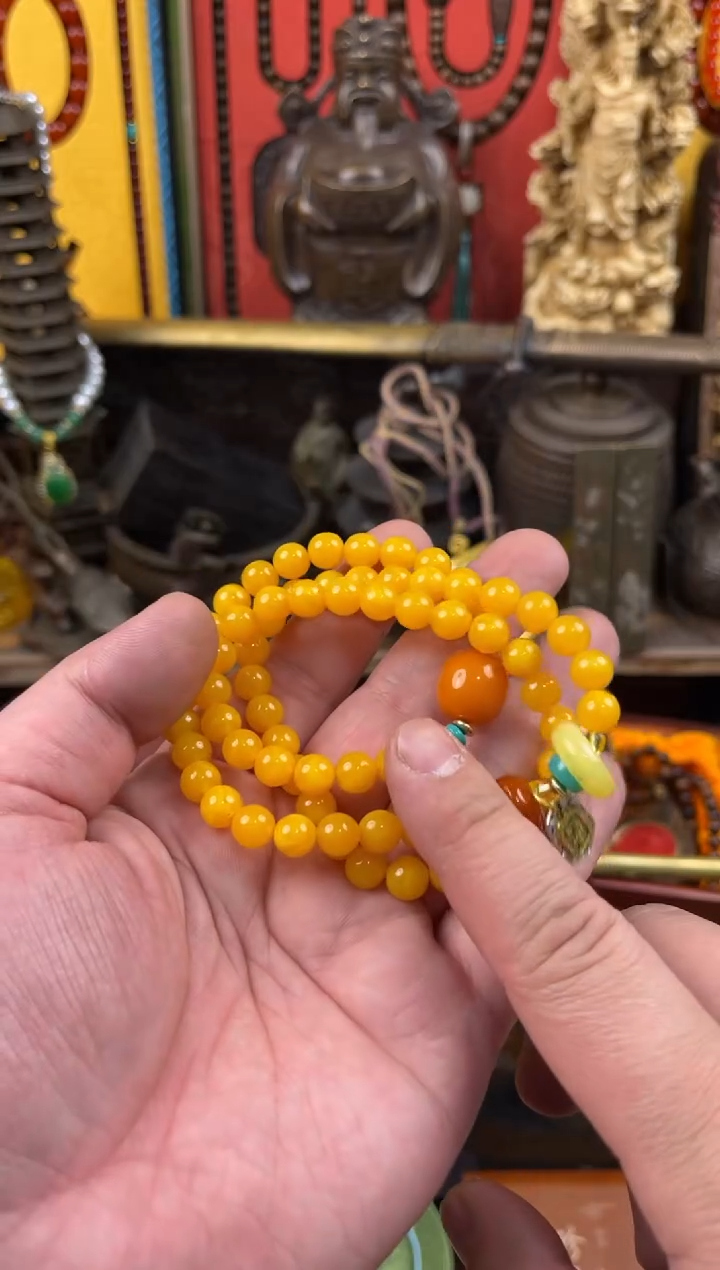 【闪购商品】琥珀手链未镶嵌二哥甄选哈哈哈哈