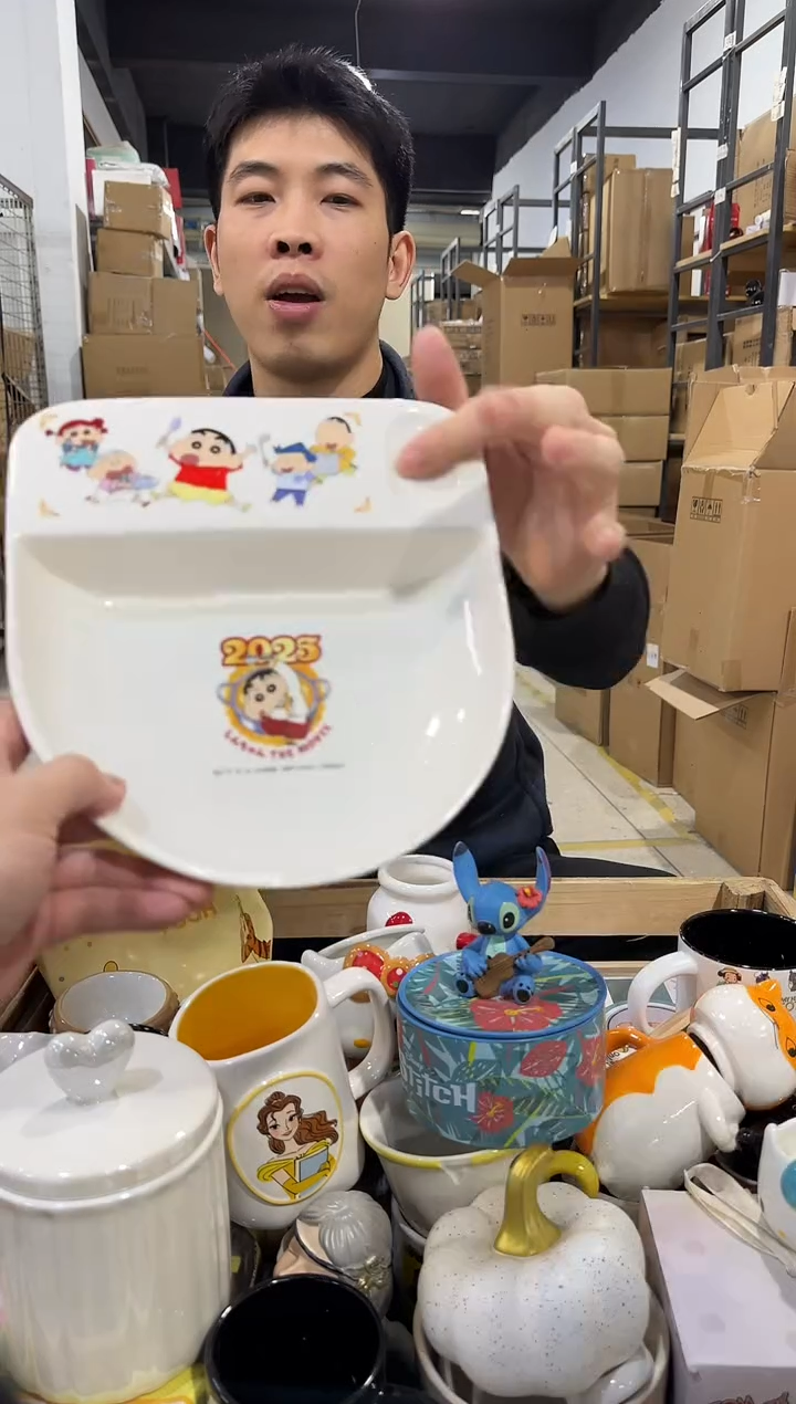 瓷片01小新饺子盘