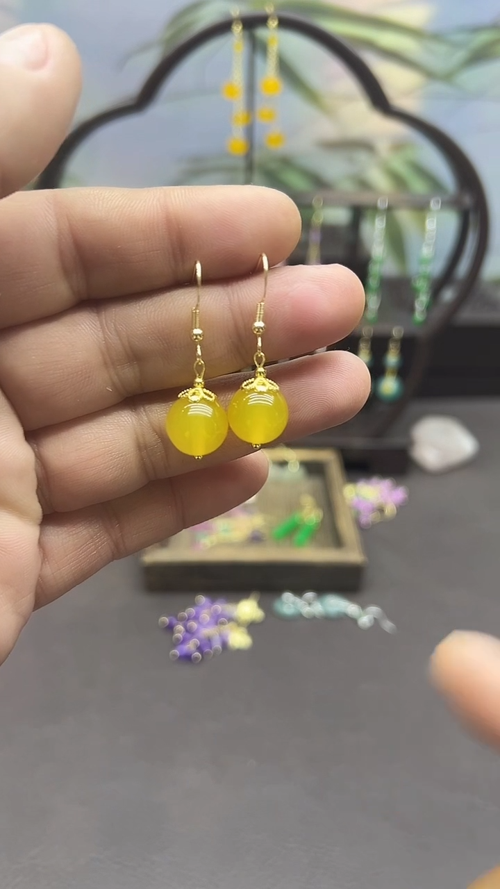 未镶嵌耳饰玛瑙/玉髓031