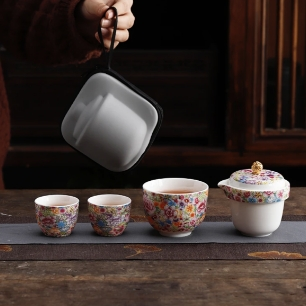 珐琅彩KK0239一壶两杯旅行套（带包）HOY