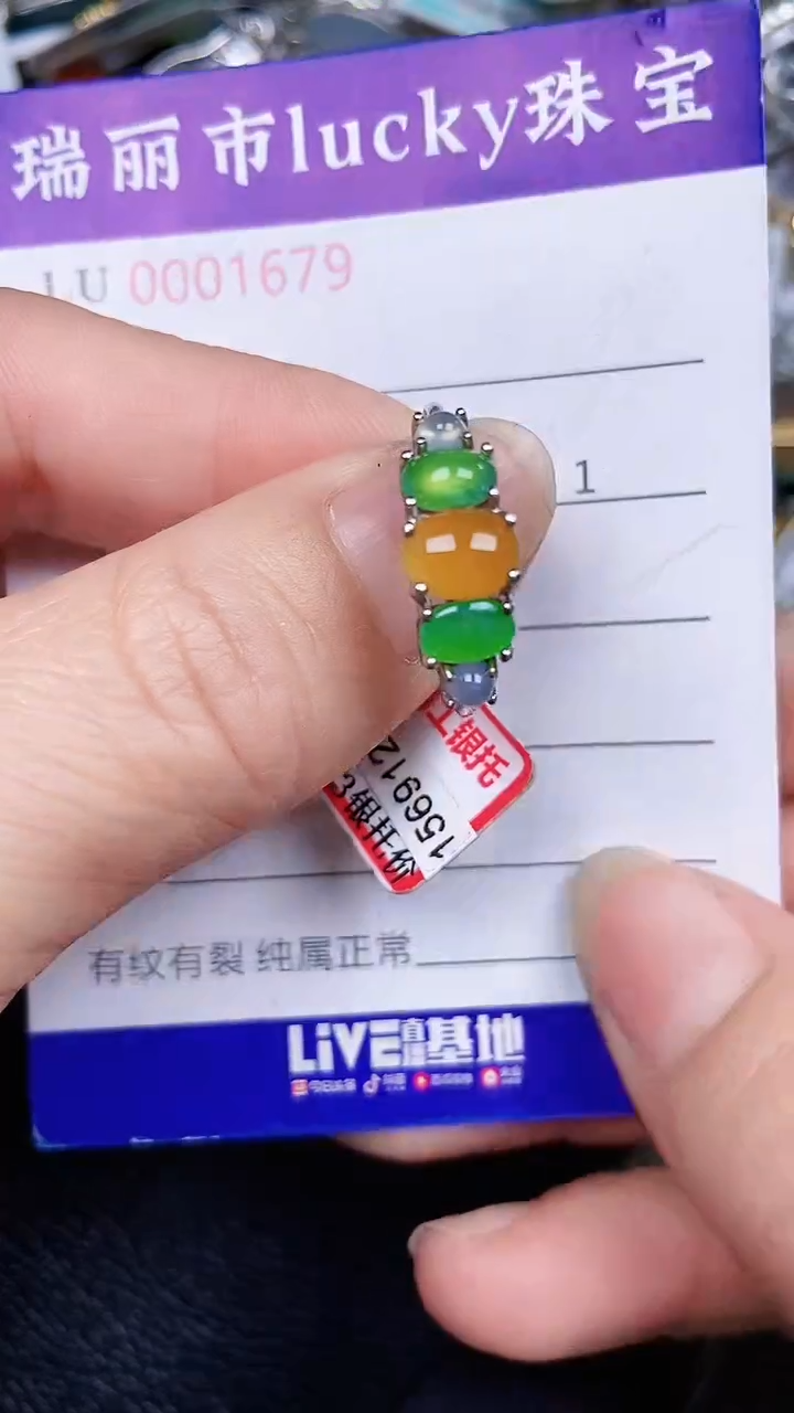 颈饰银S925镶嵌翡翠1679