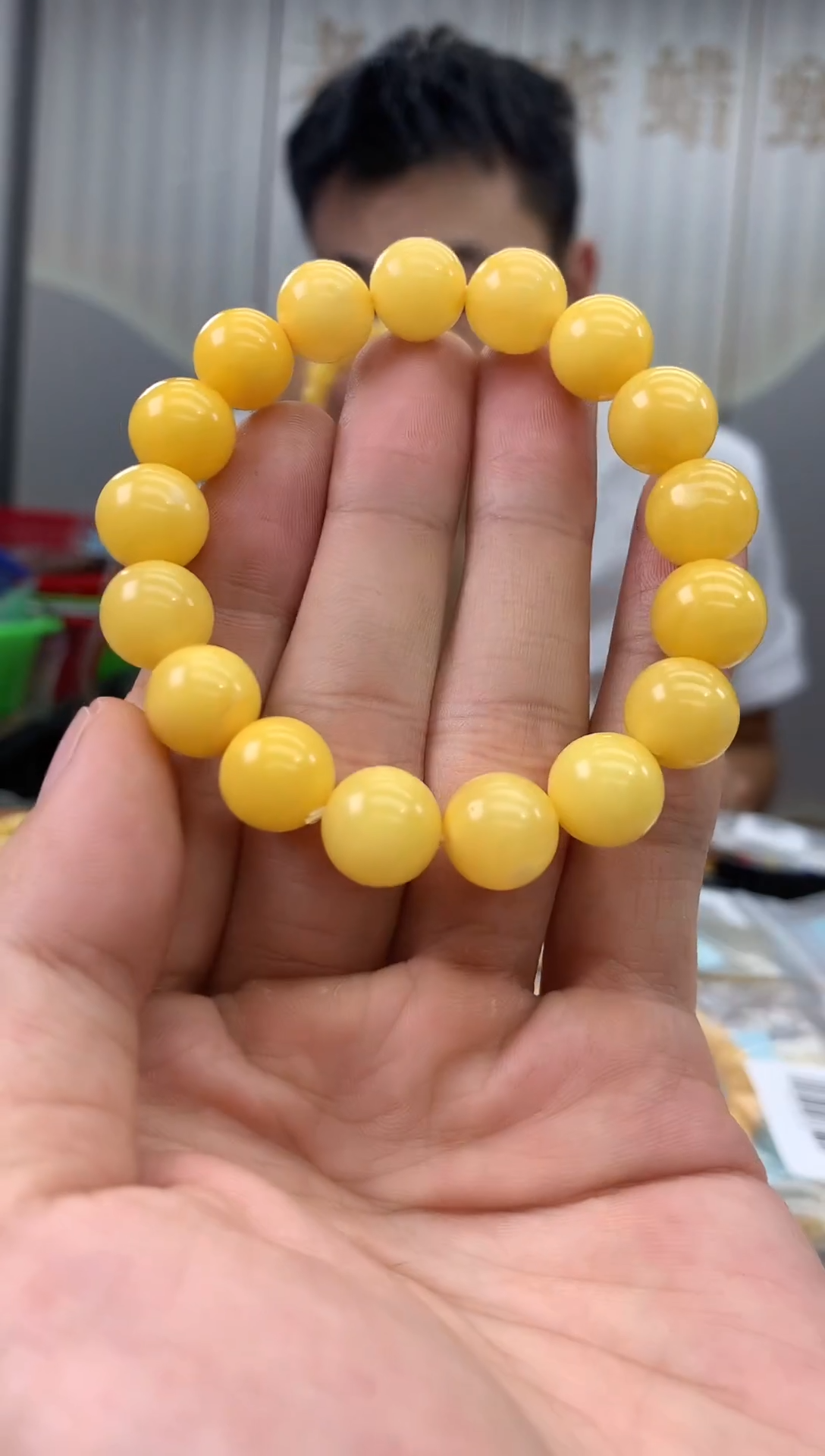 裸石蜜蜡未镶嵌手串