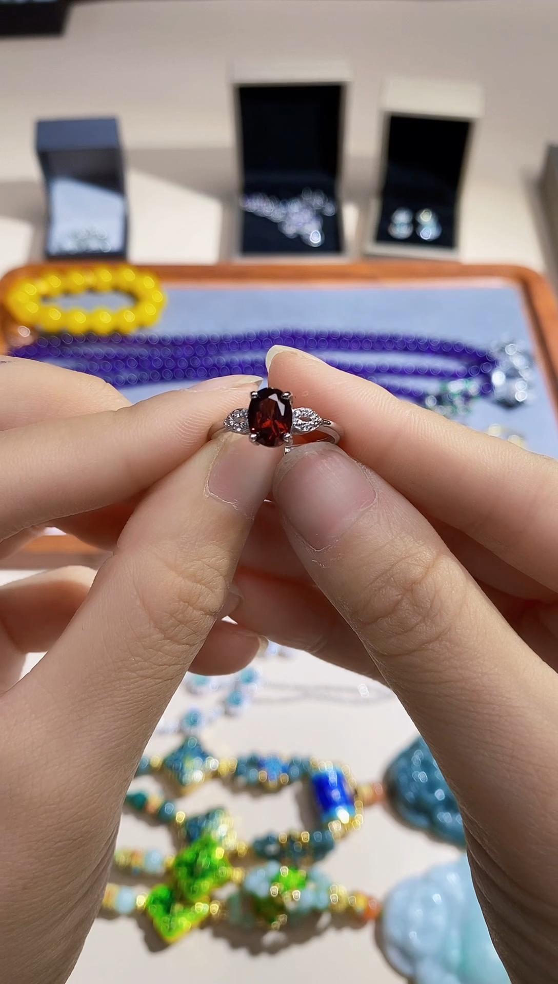 【闪购商品】石榴石戒指未镶嵌多样性 发其一  【74】