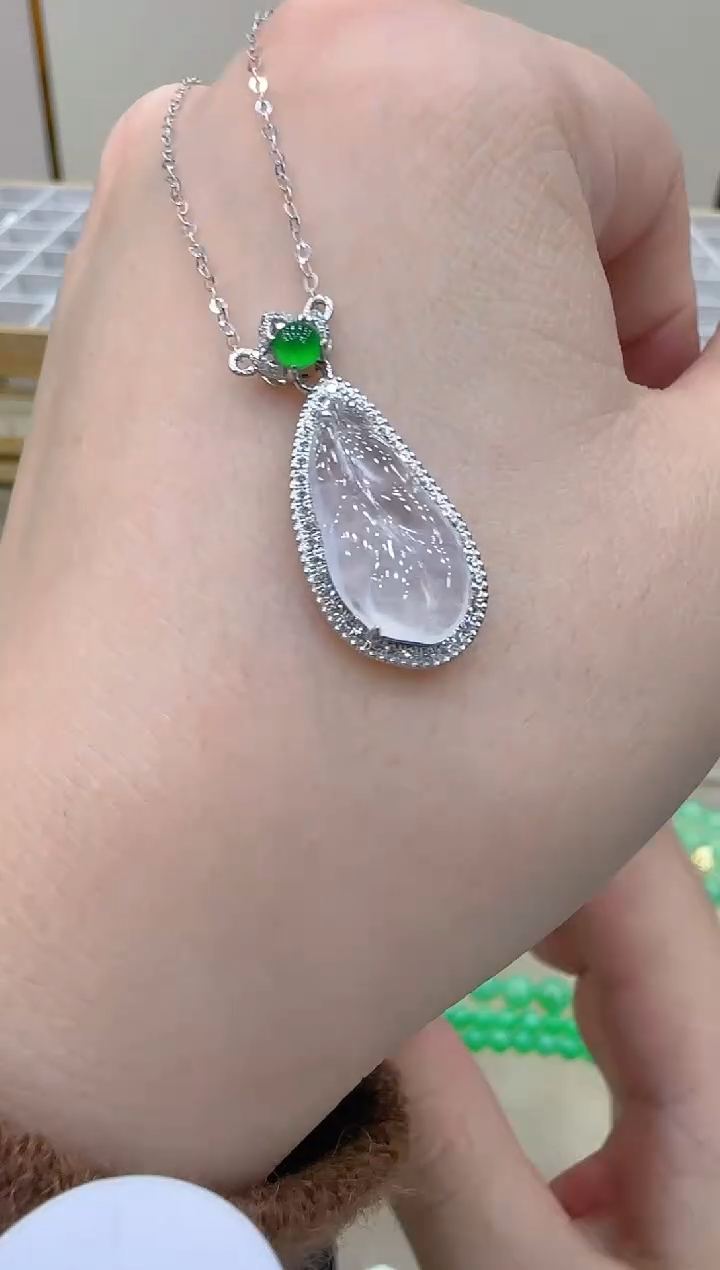 【闪购商品】翡翠套链18K金镶嵌团购多样性发一件