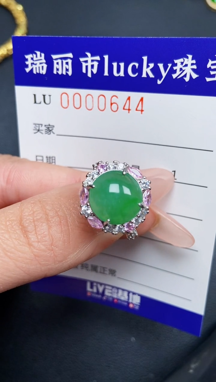 【闪购商品】翡翠颈饰银S925镶嵌0644