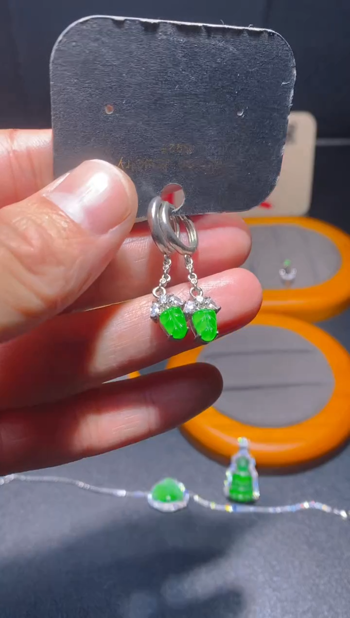 【闪购商品】翡翠耳饰未镶嵌翡翠